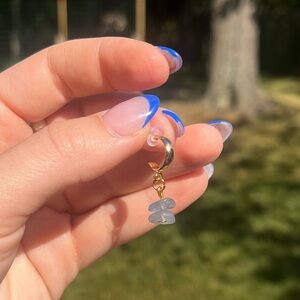 Sodalite Crystal Gold Huggies